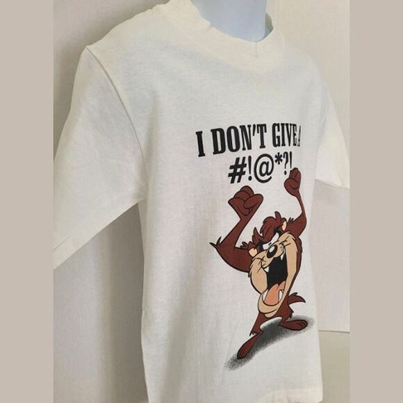 New Without Tags Boys Taz Tasmanian Devil Graphic Tee Kids Small - White Cartoon - Picture 5 of 9